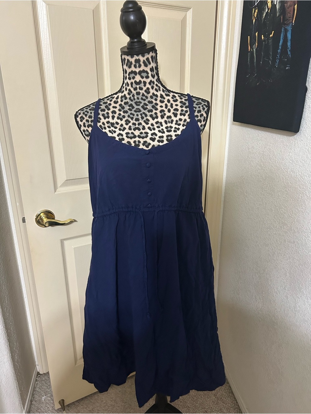 torrid Navy Spaghetti Strap Mini Dress